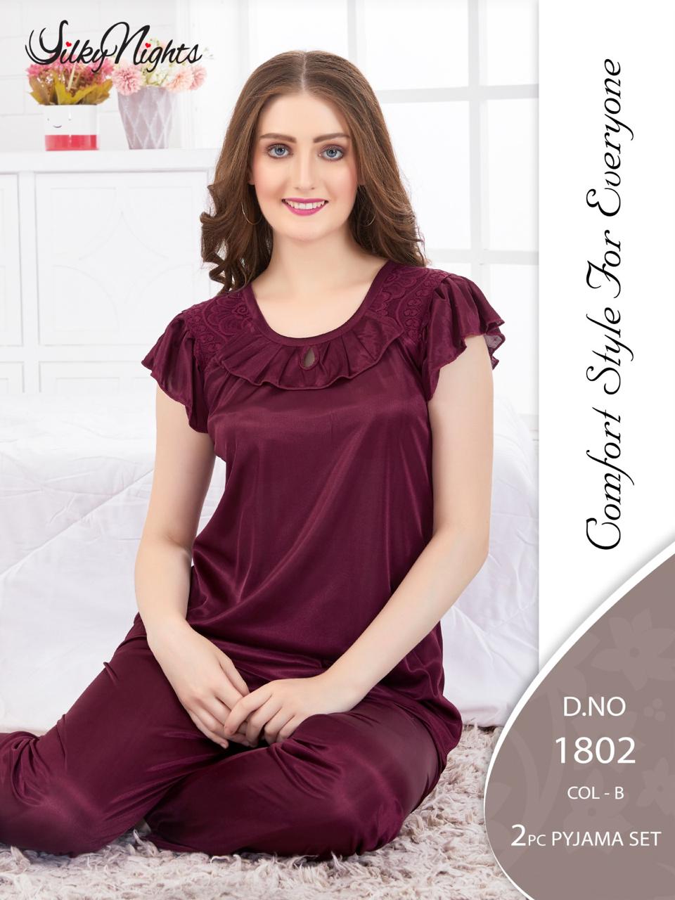 SilkyNights 2-Piece Silk Pyjama Set