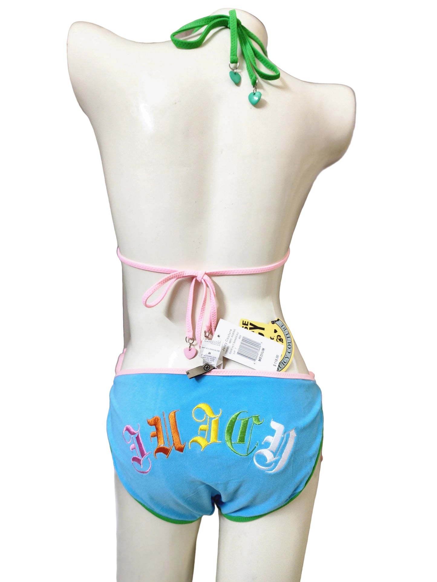 Juicy Heart Retro Triangle Bikini - 2 Piece