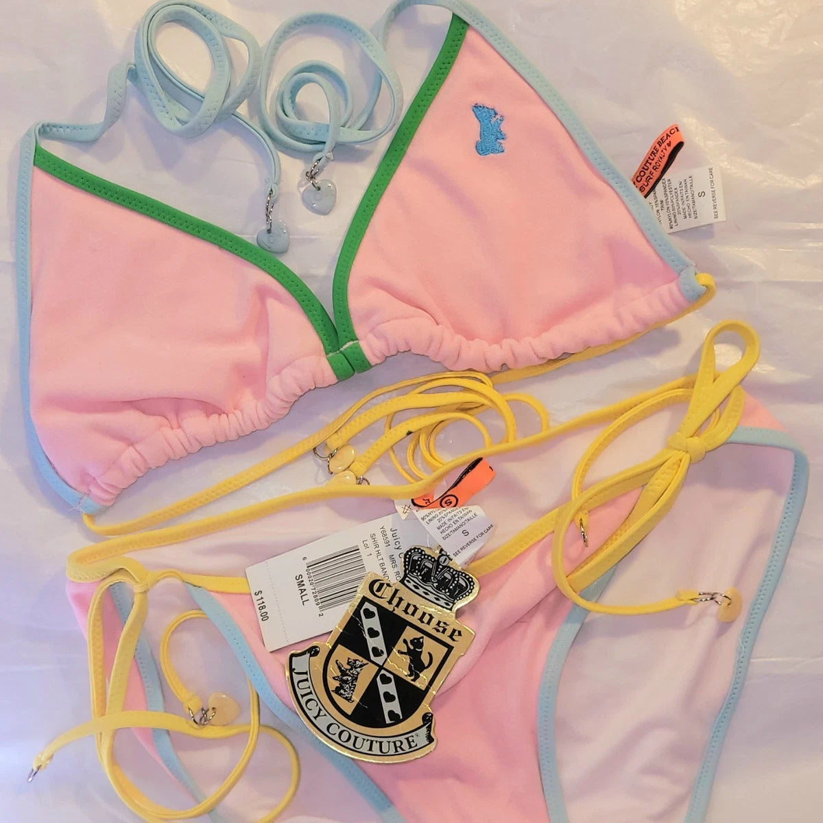 Juicy Heart Retro Triangle Bikini - 2 Piece