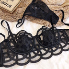 Sheer Petal Lace Bra & Panty Set