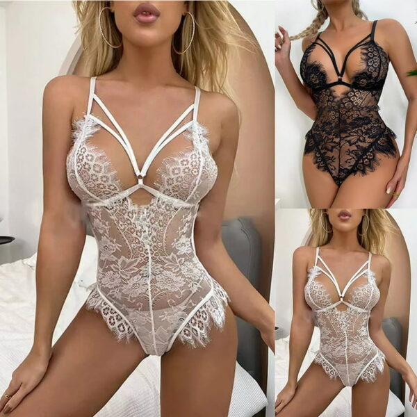 Sensual Bandage Lace Bodysuit