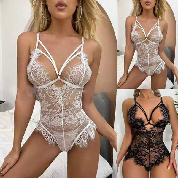 Sensual Bandage Lace Bodysuit - Image 5