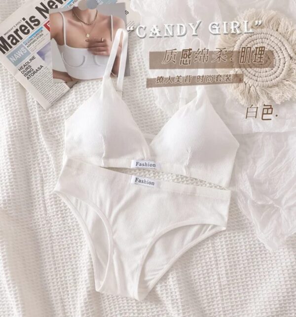 Candy Girl Ribbed Loungewear Set – Chic & Cozy - Image 4