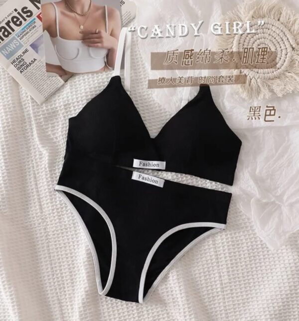 Candy Girl Ribbed Loungewear Set – Chic & Cozy - Image 3