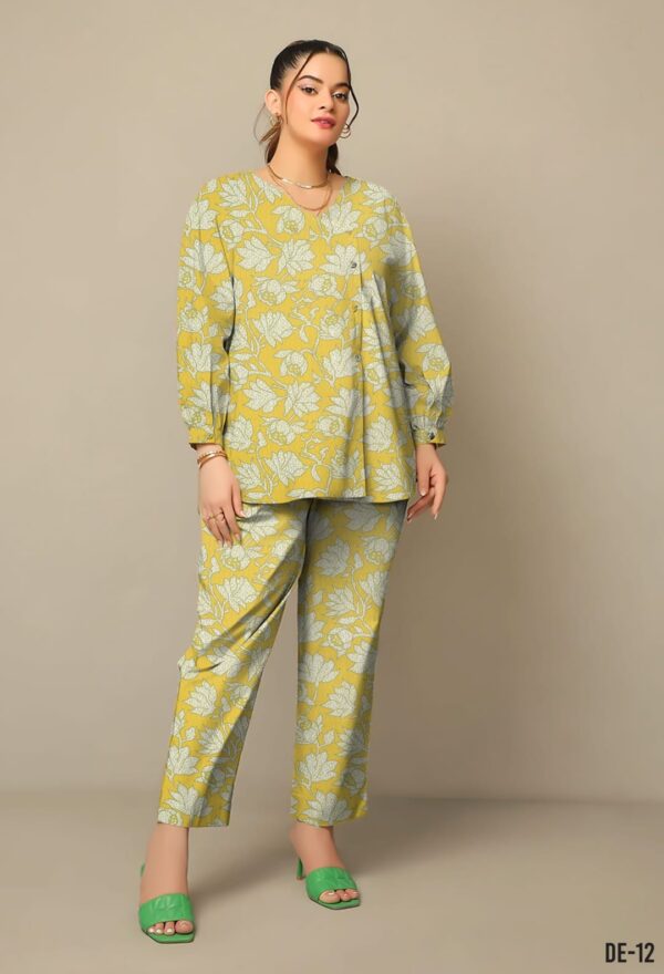 Chic Botanical Unstitched Lawn Suit – DE-12