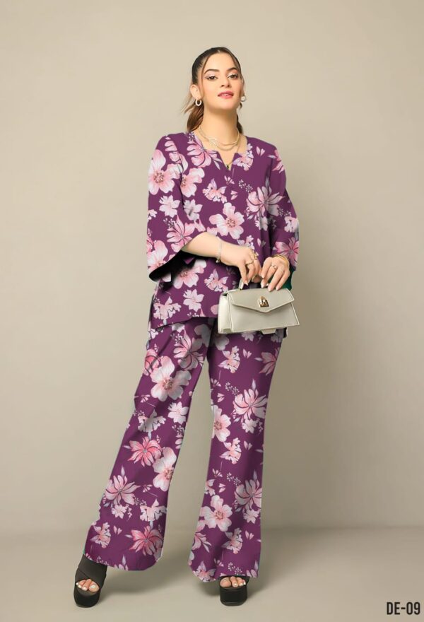 Sophisticated Floral Unstitched Lawn Suit – DE-09