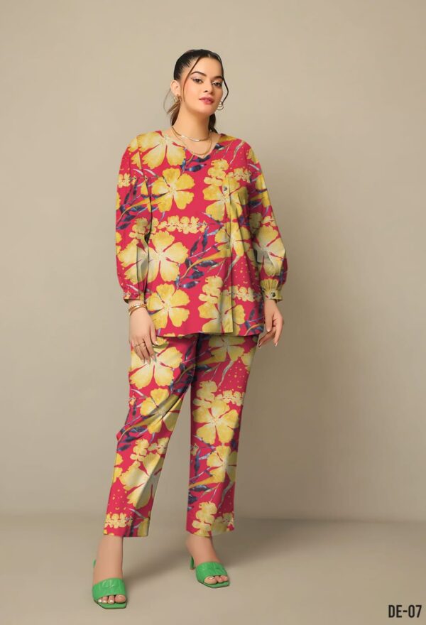 Vibrant Unstitched Lawn Suit – DE-07