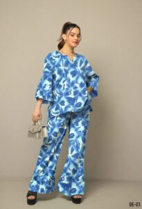 Luxury Unstitched Lawn Suit – DE-01