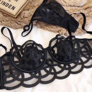 Elegant Sheer Embroidered Lingerie Set