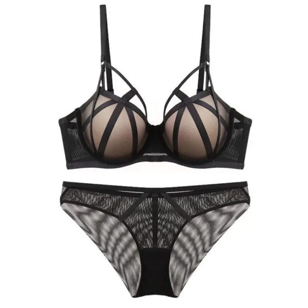 Fuchsia Cage Bra And Panty Set - Image 8