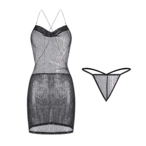Sequin Backless Mini Dress – Glamorous Party Wear