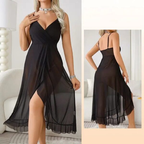 Elegant Spaghetti Strap Midi Dress - Image 4