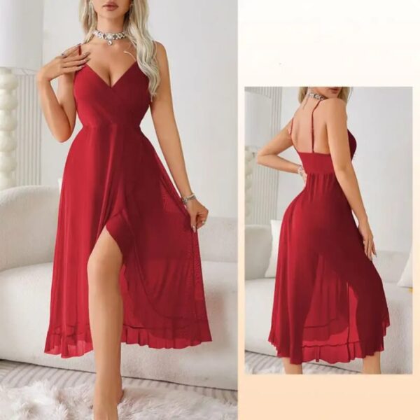 Elegant Spaghetti Strap Midi Dress - Image 2