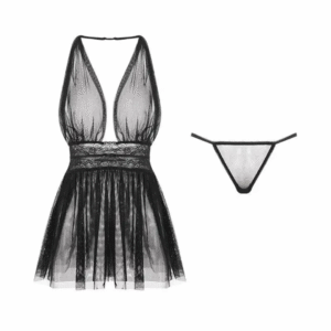 Allure Sheer Lace Babydoll Set