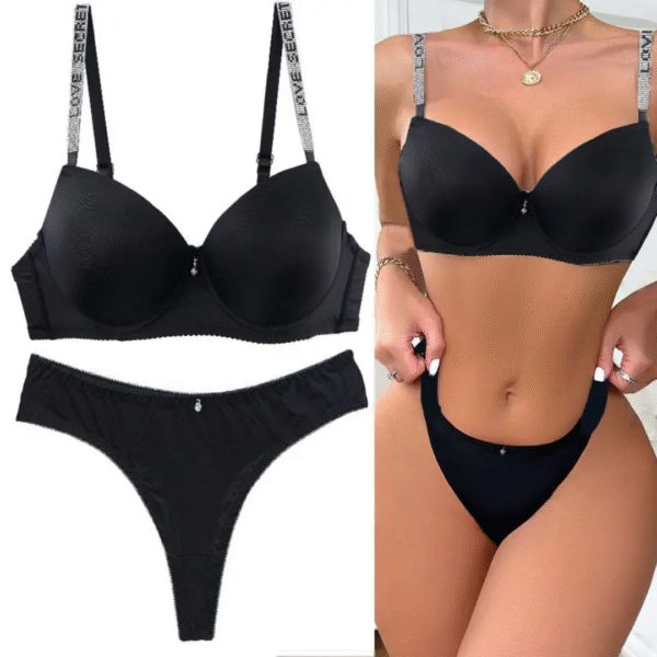 Love Secret Strap Push-Up Lingerie Set - Image 3