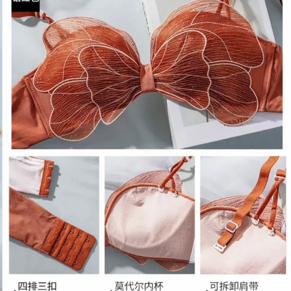 Butterfly Embroidered Lingerie Set - Image 4