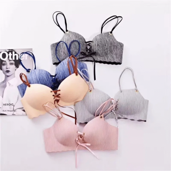 Lace-Up Foam Padded Bra & Panty Set - Image 6