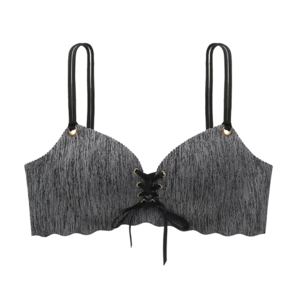 Lace-Up Foam Padded Bra & Panty Set - Image 2