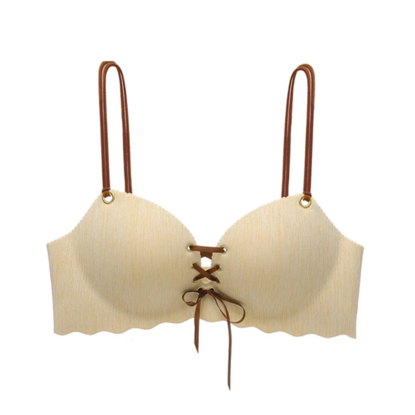 Lace-Up Foam Padded Bra & Panty Set - Image 5