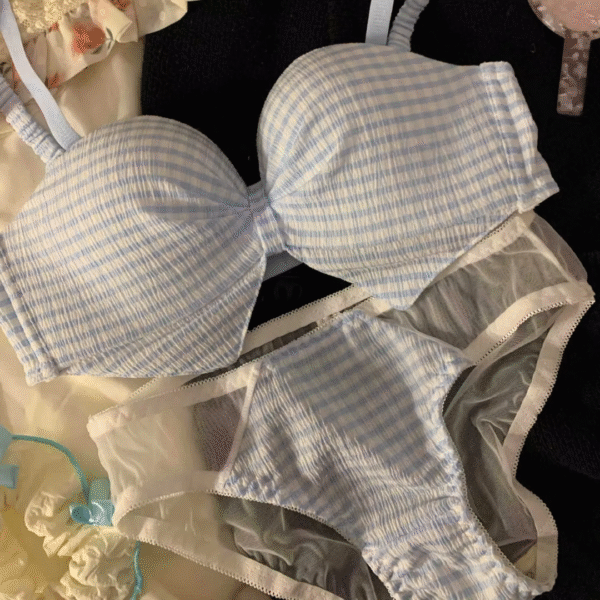 Gingham Bow Lingerie Set - Image 6