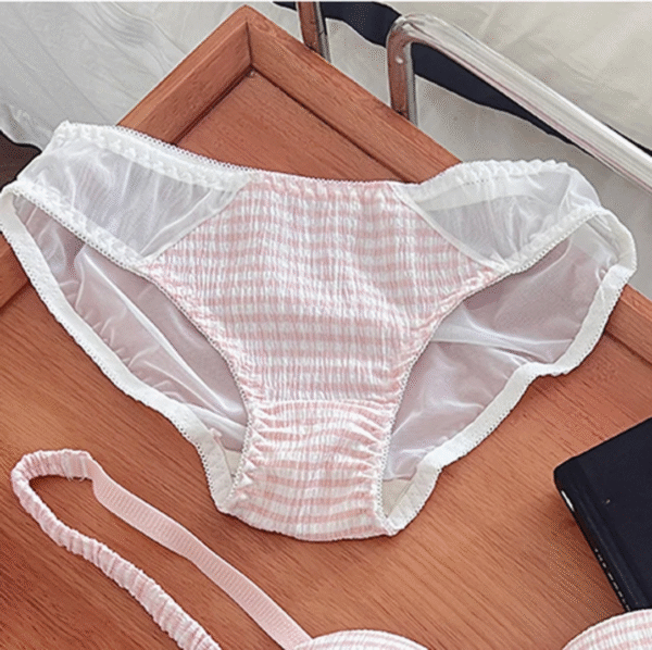 Gingham Bow Lingerie Set - Image 2