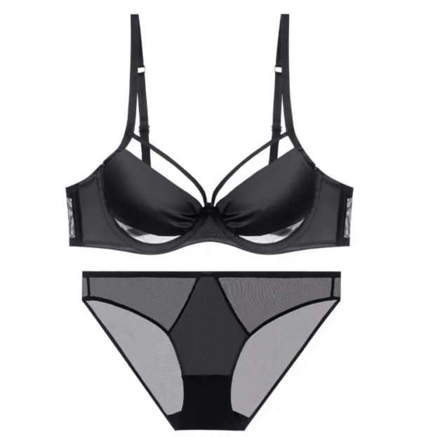 Satin Strappy Lingerie Set - Image 5