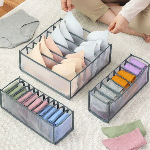 Transparent Mesh Lingerie Organizer Set - Image 2