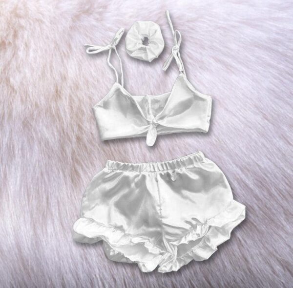 Ivory Satin Bow-Back Lounge Set - Image 3