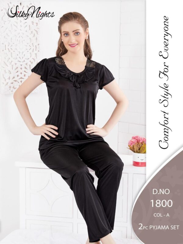 SilkyNights Coral Bliss 2-Piece Pyjama Set - Image 4