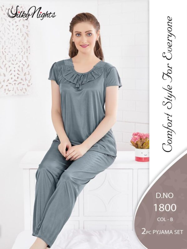 SilkyNights Coral Bliss 2-Piece Pyjama Set - Image 3